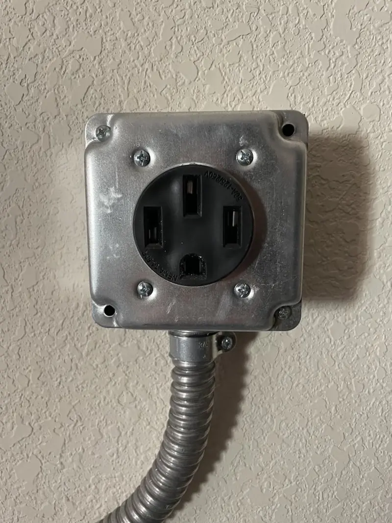 NEMA 14-50 outlet installed for Electrical Panel Upgrade in Dalton